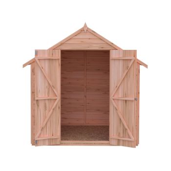 4 x 6 Feet Overlap Double Door Garden Shed - Dip Treated