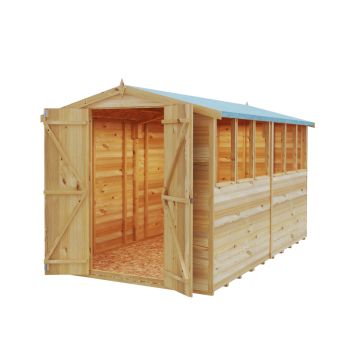 Overlap DD Garden Shed - Dip Treated Approx 10 x 6 Feet