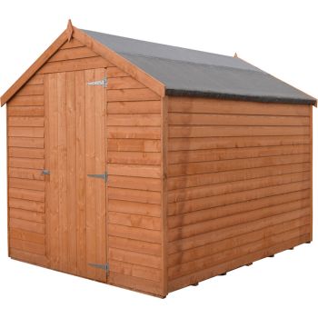 Overlap 7 x 5 Feet Dip Treated Value Range Apex Shed Single Door
