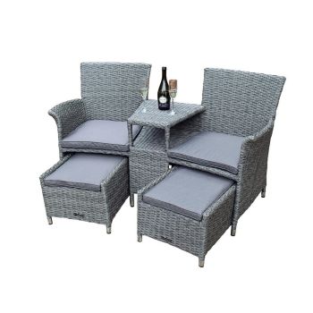 Paris Fixed Companion Set with Cushions - H87 x W67 x L148 cm