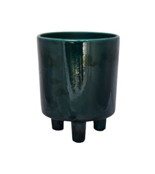 Pisa Planter - Ceramic - L20 x W20 x H24 cm - Emerald
