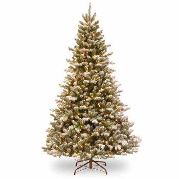 Snowy Sheffield Spruce 7.5ft Tree 700 W/W LED Artificial Plant, Christmas Decoration, Artificial Christmas Tree