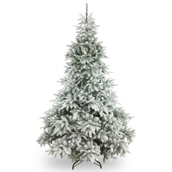 7 Feet Frosted Andorra Fir Hinged Tree