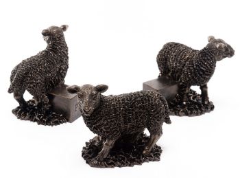 Antique Bronze Sheep Plant Pot Feet - Set of 3