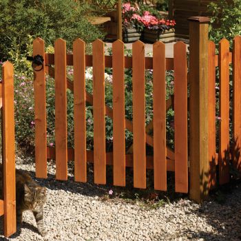 6x3 Picket Fence Panel (Pack of 3) - L183 x W183 x H90 cm