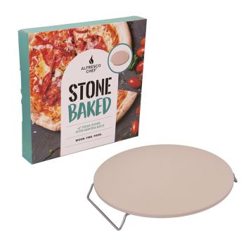 13 Inches Pizza Stone - Ceramic - L36.9 x W36 x H5.8 cm