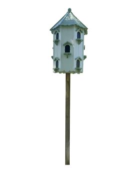 Glemsford Large Dovecote, Traditional English Pole Mounted Birdhouse for Doves or Pigeons - L65 x W65 x H132 cm