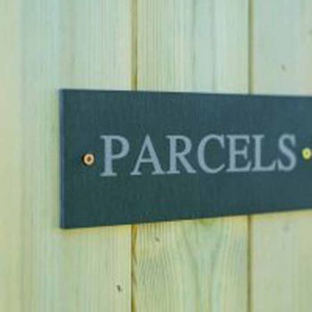 Slate 'PARCELS' Sign - Timber - L0.5 x W25 x H10 cm
