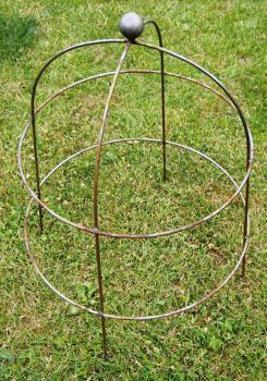 Pack of 3 Small Bell Cloche 67 Steel Garden Plant Cage Border Support - Steel - L50.8 x W50.8 x H68.7 cm