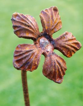 Pack of 3 Lilly Feature Plant Pinn 5Ft Bare Metal Ready to Rust. Steel Garden Plant Border Support - Steel - H152.4 cm