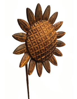 Sunflower 4Ft Plant Pin (Pack of 3) - Steel - W160 x H121.9 cm - Bare Metal/Ready to Rust
