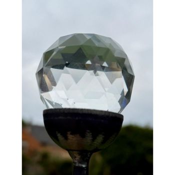 4 Feet 50mm Prism Marble Pin Garden Art (Pack of 3) - Bare Metal/Ready To Rust