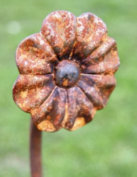 Pack of 3 Flower Pin Support 4Ft.Bare Metal Ready to Rust. Steel Garden Plant Border Support - Steel - L7 x H120 cm