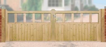 Quorn Wooden Low Double Driveway Gate 3000 mm 