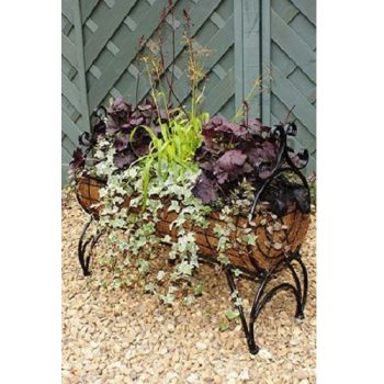 Regal 600 Planter - Solid Steel - L30 x W60 x H76 cm - Black