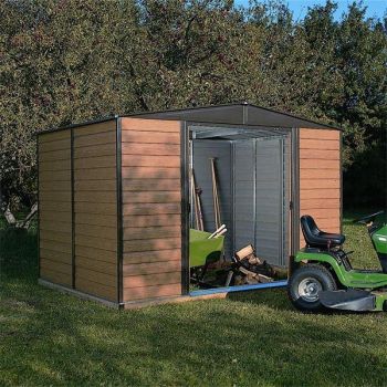 10x12 Woodvale Metal Apex Shed with Floor Including Assembly L x370 W x313 Hx209 cm