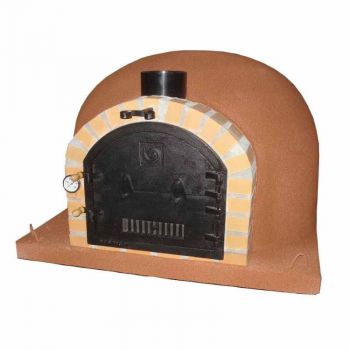 Mediterrani Royal Pizza Oven - Fire Bricks/Cast Iron - L100 x W100 x H100 cm - Rust