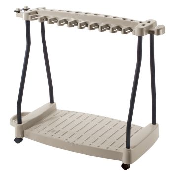Garden Tool Rack with Wheels - Resin - L51 x W107 x H89 cm