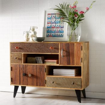 Sorio Sideboard Large 1 - Wood - L40 x W120 x H80 cm