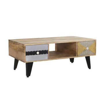 Sorio 2 Drawer Coffee Table - Wood - L40 x W110 x H45 cm