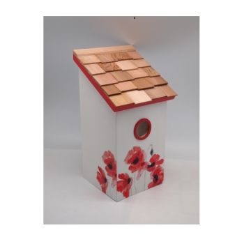 Salt Box Poppy Birdhouse