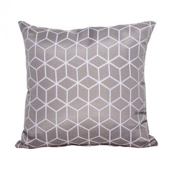 Geometric Scatter Outdoor Cushion - Pack of 2 - Polyster - H10 x W45 x L45 cm - Grey
