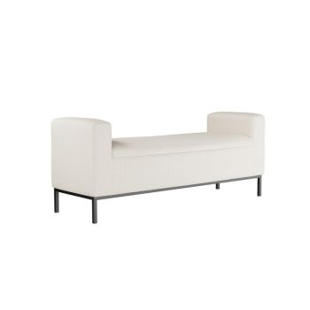 Serena Bench - Linen Blend - L45.5 x W139.5 x H55 cm - Ivory - Partially Assembled