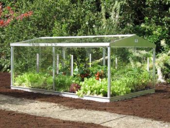 6 x 4 Feet Cold Frame - Aluminium/Glass - L183 x W121 x H82 cm - Without Coating