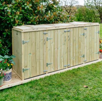 Shireburn 8 Recycle Box Store - Timber - L80.4 x W239 x H120 cm