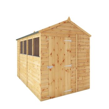 10 x 6 Feet Shiplap Apex Shed - Timber - L296.6 x W190.5 x H222.2 cm - Brown