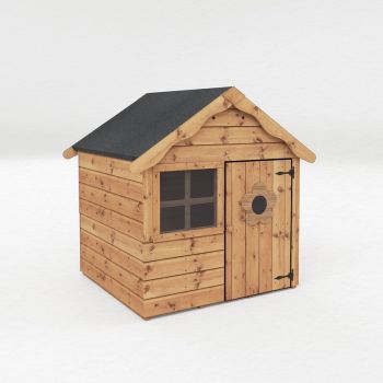 Snug Playhouse - Timber - L125.3 x W140.7 x H138.7 cm - Brown