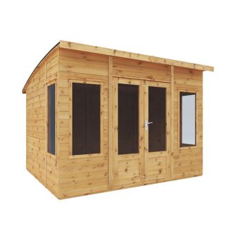 10 x 8 Feet Premium Helios Summerhouse - Timber - L295 x W303.6 x H215.8 cm - Brown