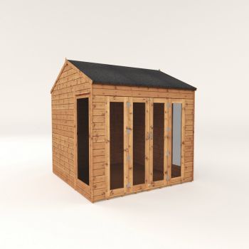 8 x 8 Feet Vermont Summerhouse - Timber - L248.9 x W241.4 x H260.4 cm - Brown