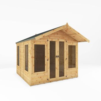 8 x 8 Feet Premium Sussex Summerhouse - Timber - L303.2 x W249.4 x H227.8 cm - Brown