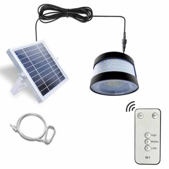 Solar LED Pendant Light - Thermo Plastic/Polycarbonate - White