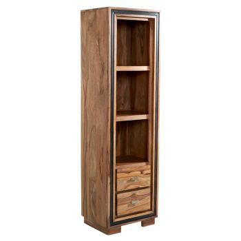Jodhpur Sheesham Slim Bookcase - Wood - L40 x W50 x H175 cm