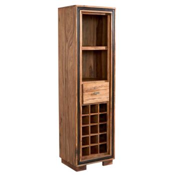 Jodhpur Sheesham Wine Bookcase - Wood - L40 x W50 x H175 cm