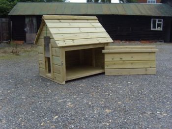Campbell Duck House - up to 24 Ducks, Quality Pressure Treated Timber Waterfowl House - L190 x W80 x H116 cm