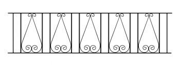 Stirling Scroll Railing Panel 1830 mm
