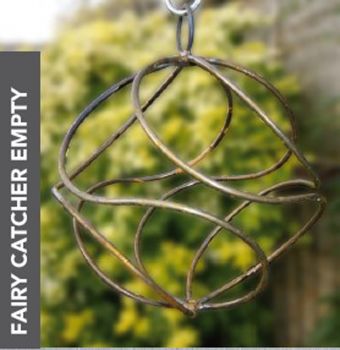 Fairy Catcher Empty Silver - Hanging Ornament - Solid Steel - L27.9 x W27.9 x H27 cm