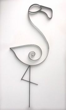 Flamingo Garden Art - Steel - W45.7 x H121.9 cm