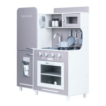  Little Chef Mayfair Retro Play Kitchen - Grey - 84 x 31 x 93 cm