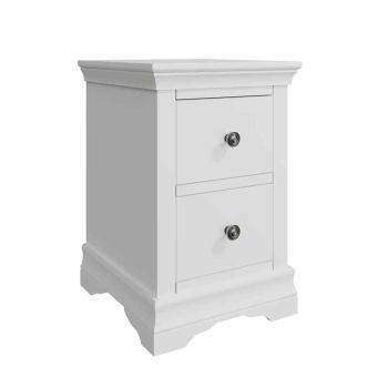 Bedside Cabinet - Pine/MDF - L36 x W40 x H55 cm - Classic White