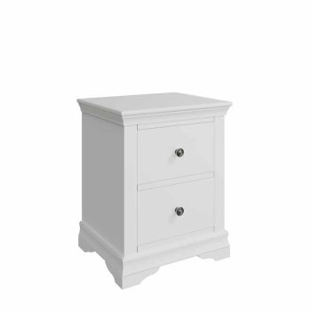 Large Bedside Cabinet - Pine/MDF - L48 x W40 x H60 cm - Classic White