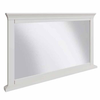 Wall Mirror - Pine/MDF - L100 x W5 x H60 cm - Classic White