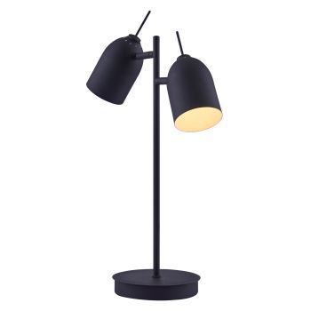  Mason Table Lamp With Black Finish Shade - Black / Black Finished Shade - 34 x 46 x 46 cm