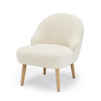 Ted Chair - Boucle - L63 x W57 x H68 cm - White