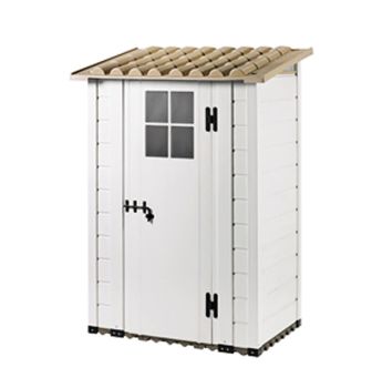 Tuscany Evo 4' x 2'6" 100 Plastic Garden Storage Shed Single door