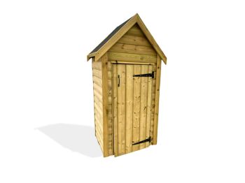 Tall Garden Store Tool Shed - Timber - L80 x W183 x H80 cm - Minimal Assembly Required