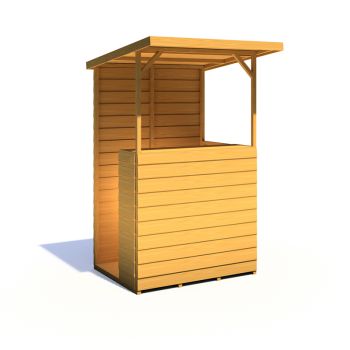 Tiki 4 x 3 Feet Garden Bar - Wood - L126.4 x W125.6 x H205.4 cm